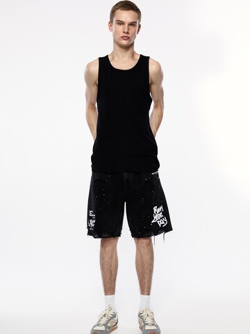 Pull&Bear Loosefit Shorts in Schwarz