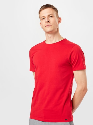 sarkans OLYMP Slim fit T-Krekls 'Level 5': no priekšpuses