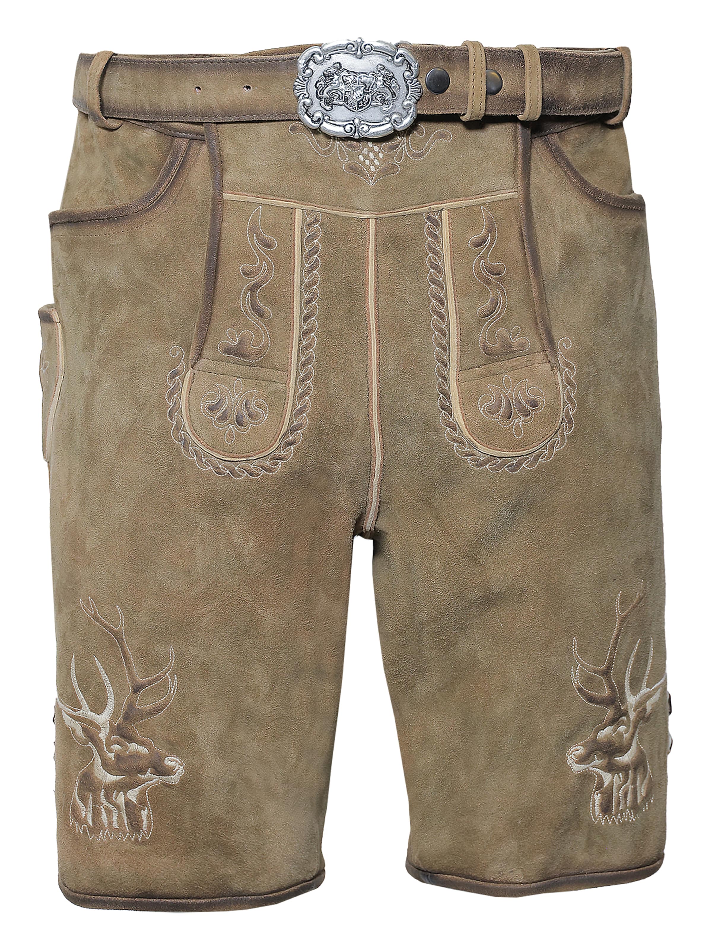 Rißberg Regular Klederdracht broek in Beige: voorkant