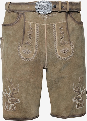 Rißberg Regular Trachtenhose in Beige: Vorderseite