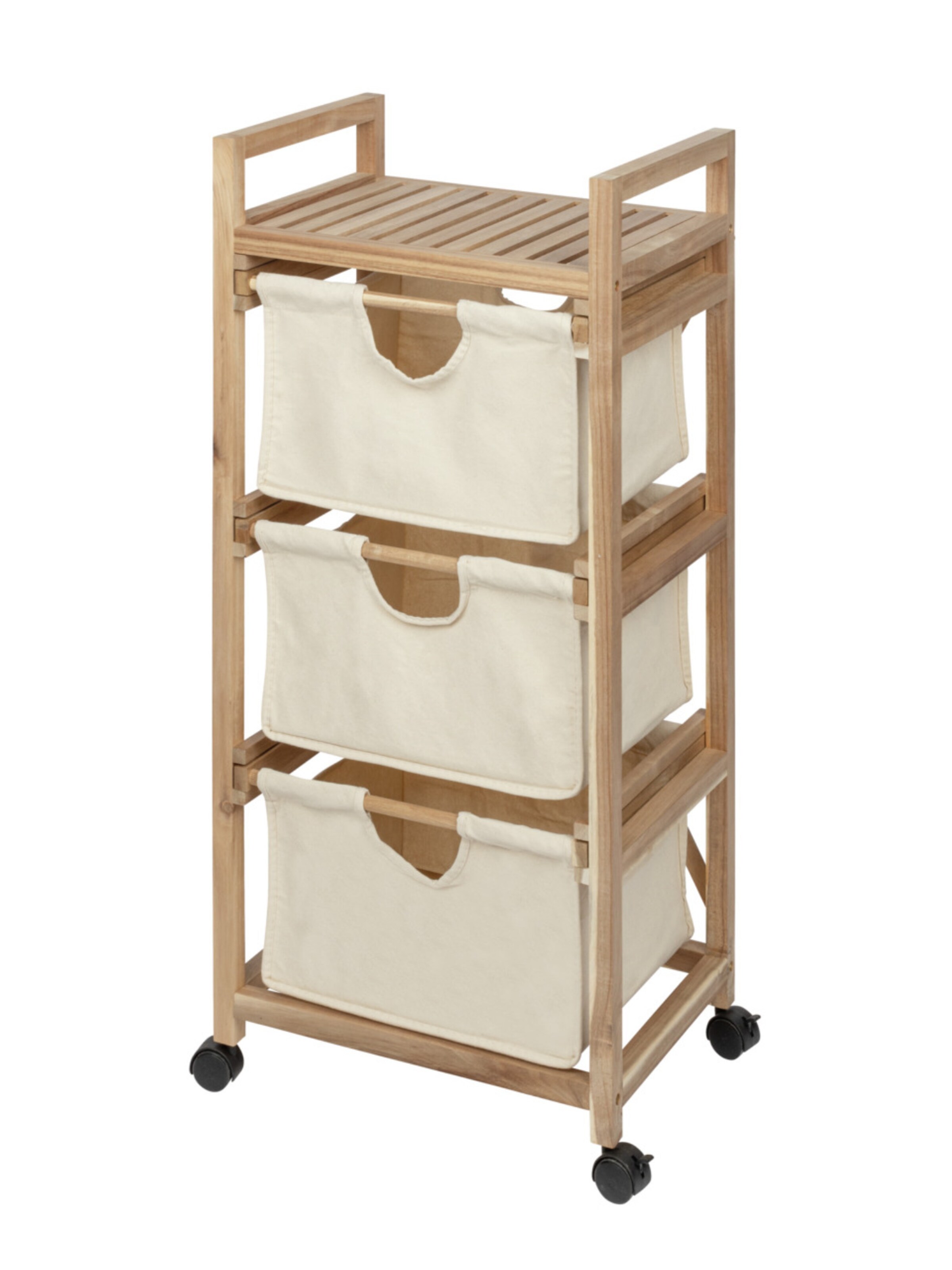 Wenko Laundry Basket 'Acina' in Brown: front