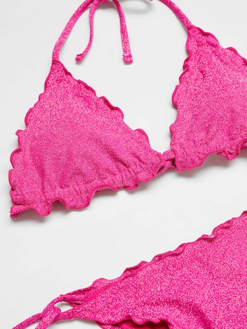 MANGO TEENTrokutasti Bikini - roza boja