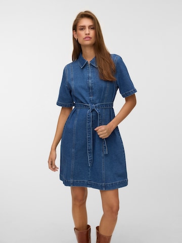 VERO MODA Košilové šaty 'VMLOUISE' – modrá: přední strana