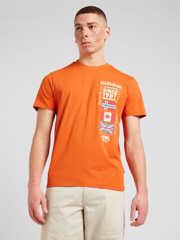 NAPAPIJRI - Camisa 'TURIN 1' em laranja: frente