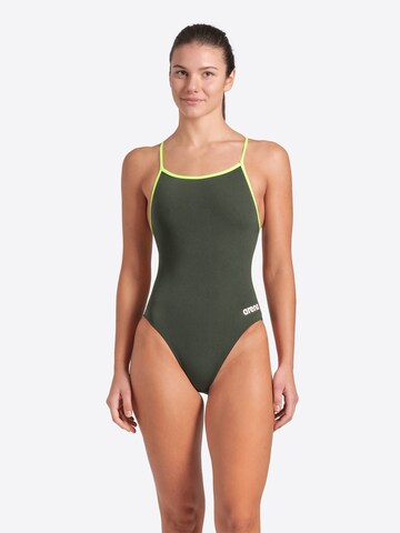 žalia ARENA Biustjė Maudymosi kostiumėlis 'LACE BACK SOLID': priekis