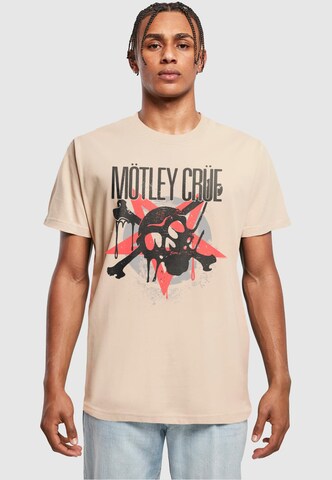 Maglietta 'Motley Crue - Montage Skull' di Merchcode in beige: frontale