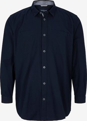 TOM TAILOR Men + Regular fit Overhemd in Blauw: voorkant