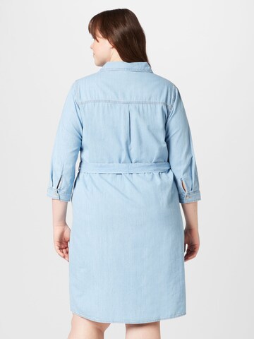 ONLY Carmakoma Shirt Dress in Blue