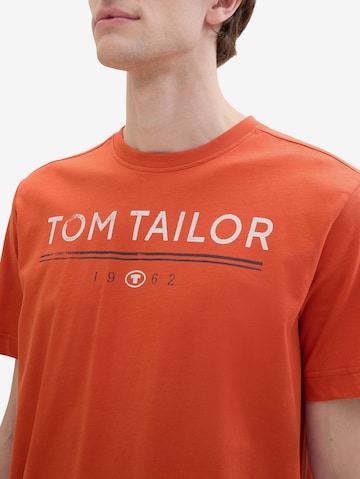 TOM TAILOR قميص بلون برتقالي