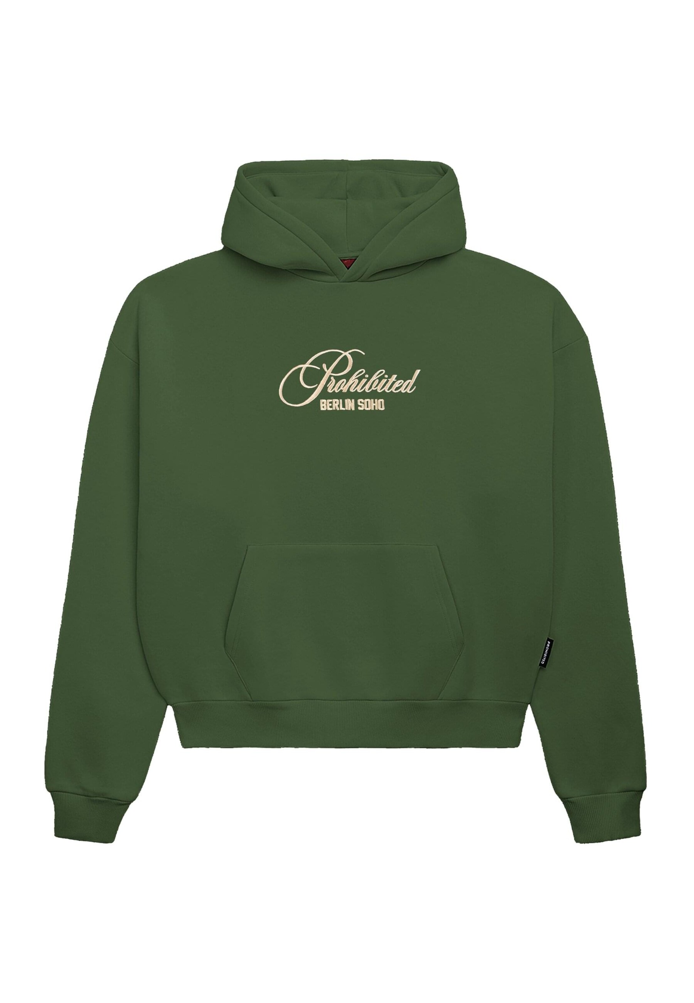 Felpa 'Bohemian' di Prohibited in verde: frontale
