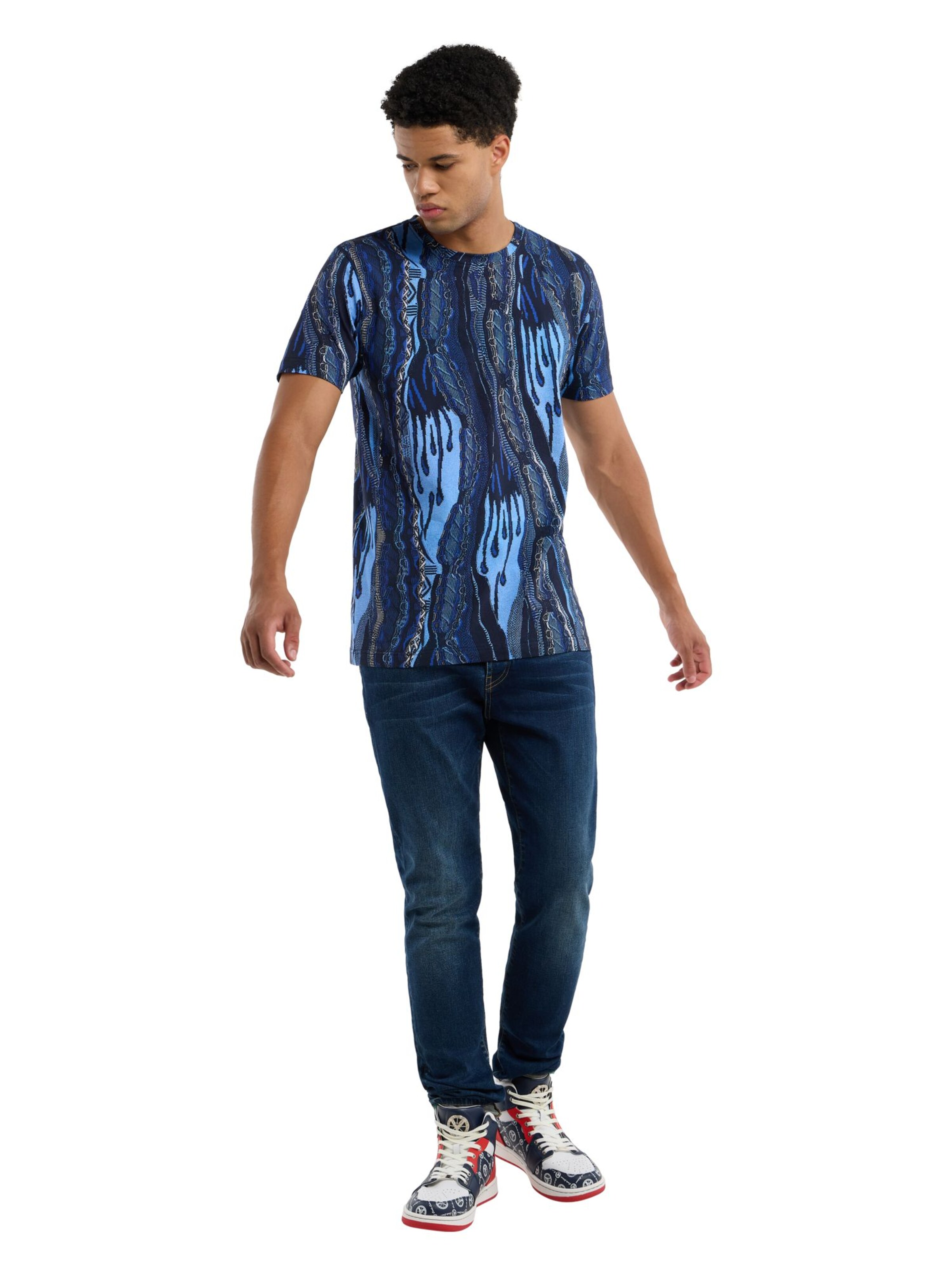 T-Shirt 'Erroi' Carlo Colucci en bleu