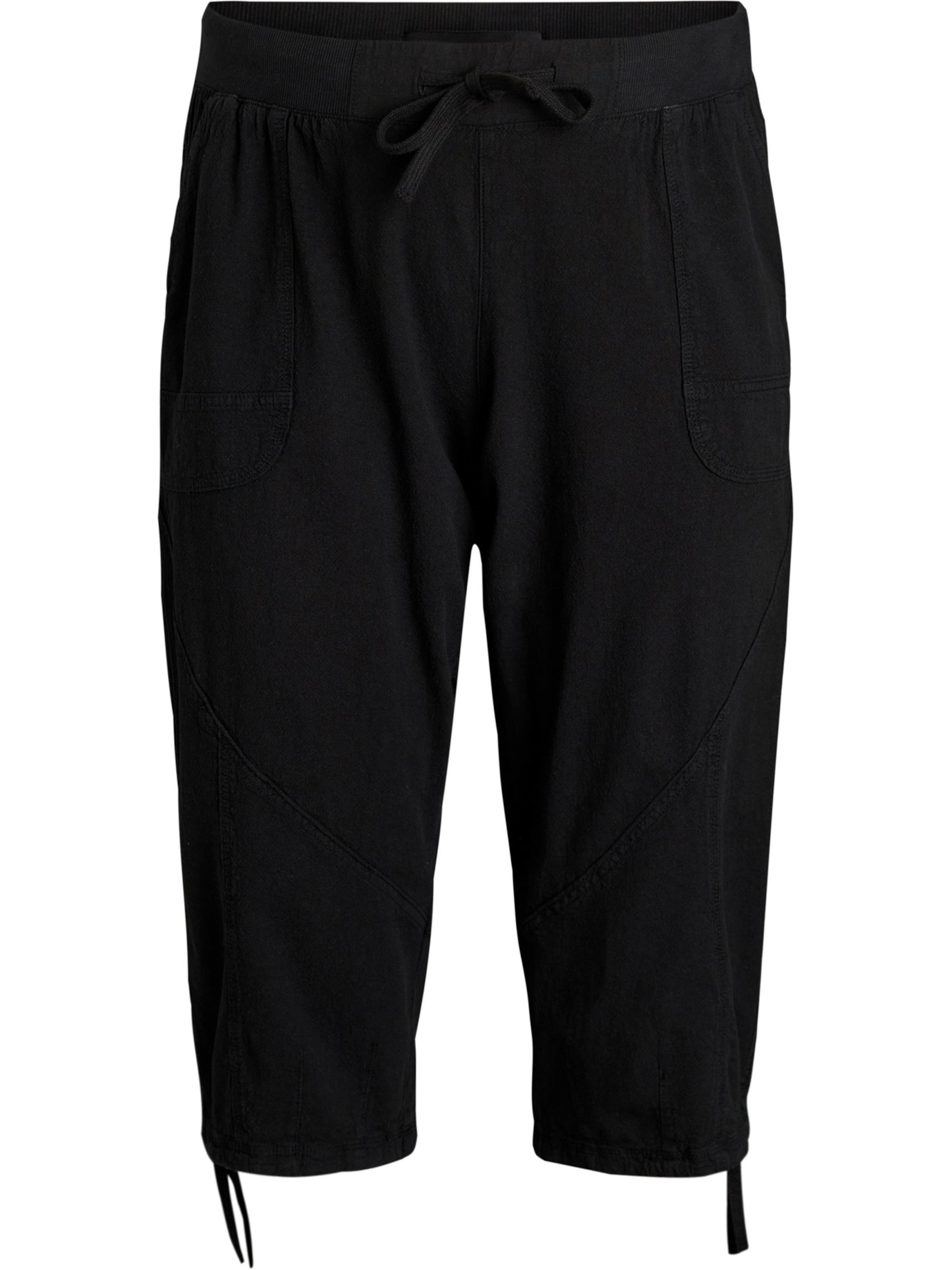 Zizzi Loosefit Kalhoty 'Jeasy' – černá: přední strana