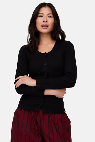 Turtledove London Strickjacke ' Nora ' in Schwarz: Vorderseite