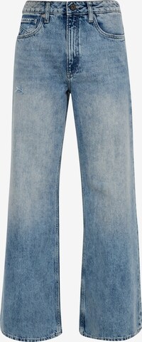 QS Wide leg Jeans in Blauw: voorkant