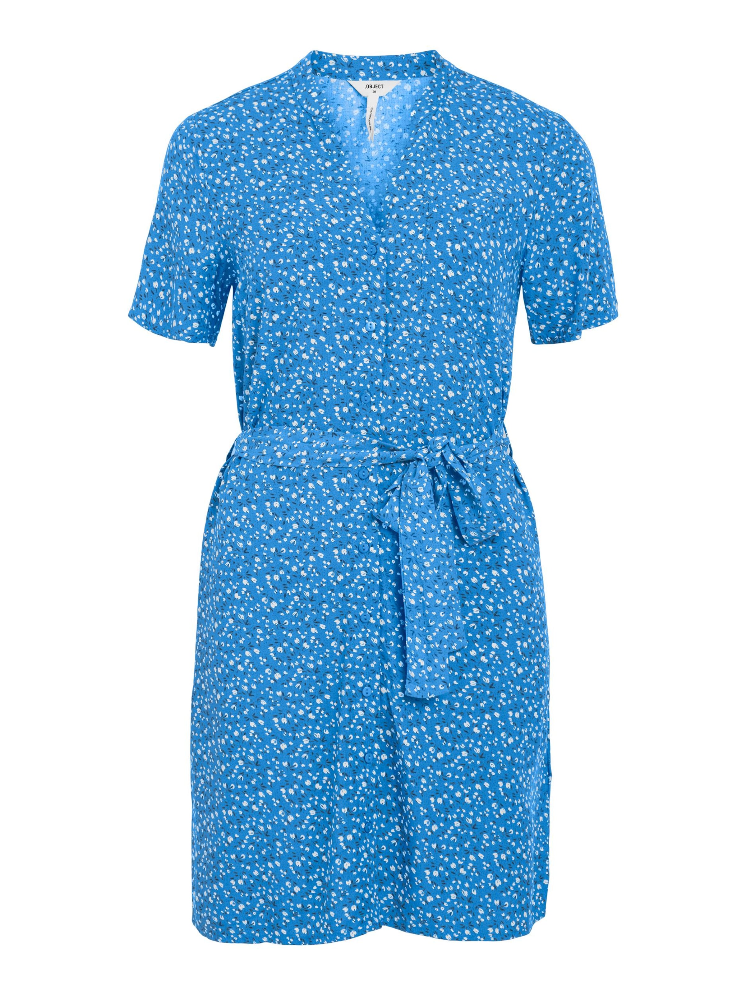 OBJECT Sukienka koszulowa 'EMA ELISE' w kolorze niebieski: przód