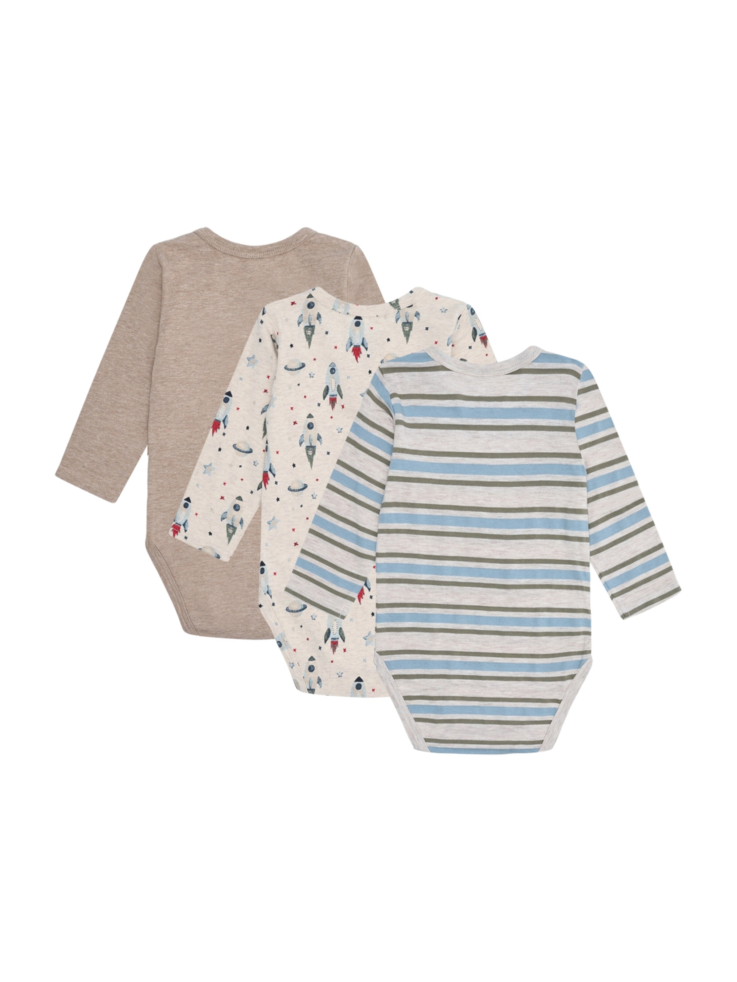 Hust & Claire Бебешки гащеризони/боди 'Bertram Rocket' в бежово