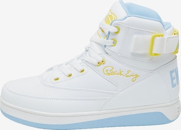 Sneaker alta 'Rebound' di Ewing in bianco: frontale