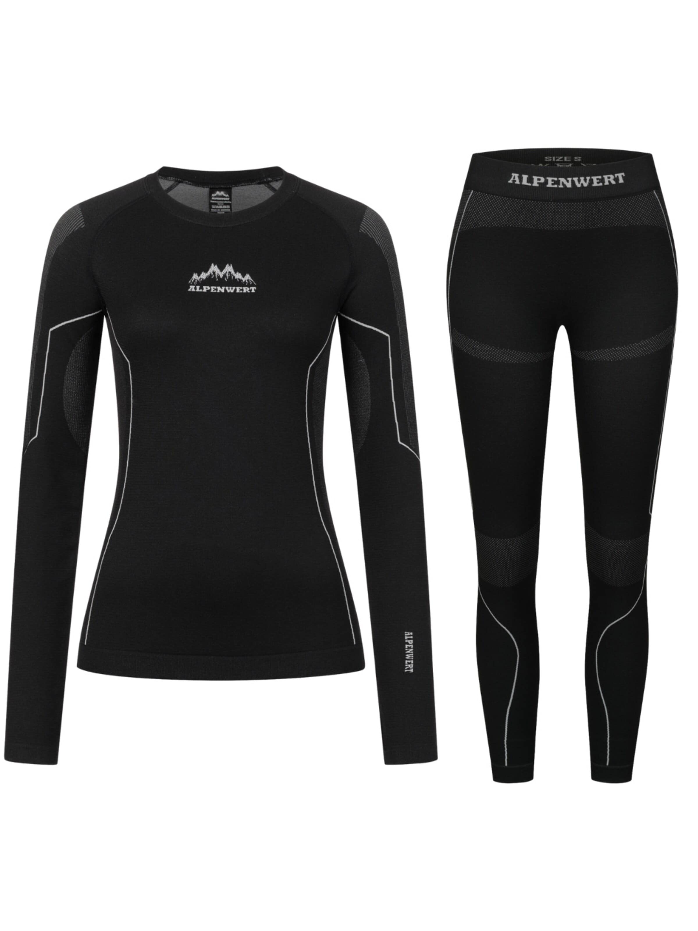Alpenwert Underwear Sets in Black: front
