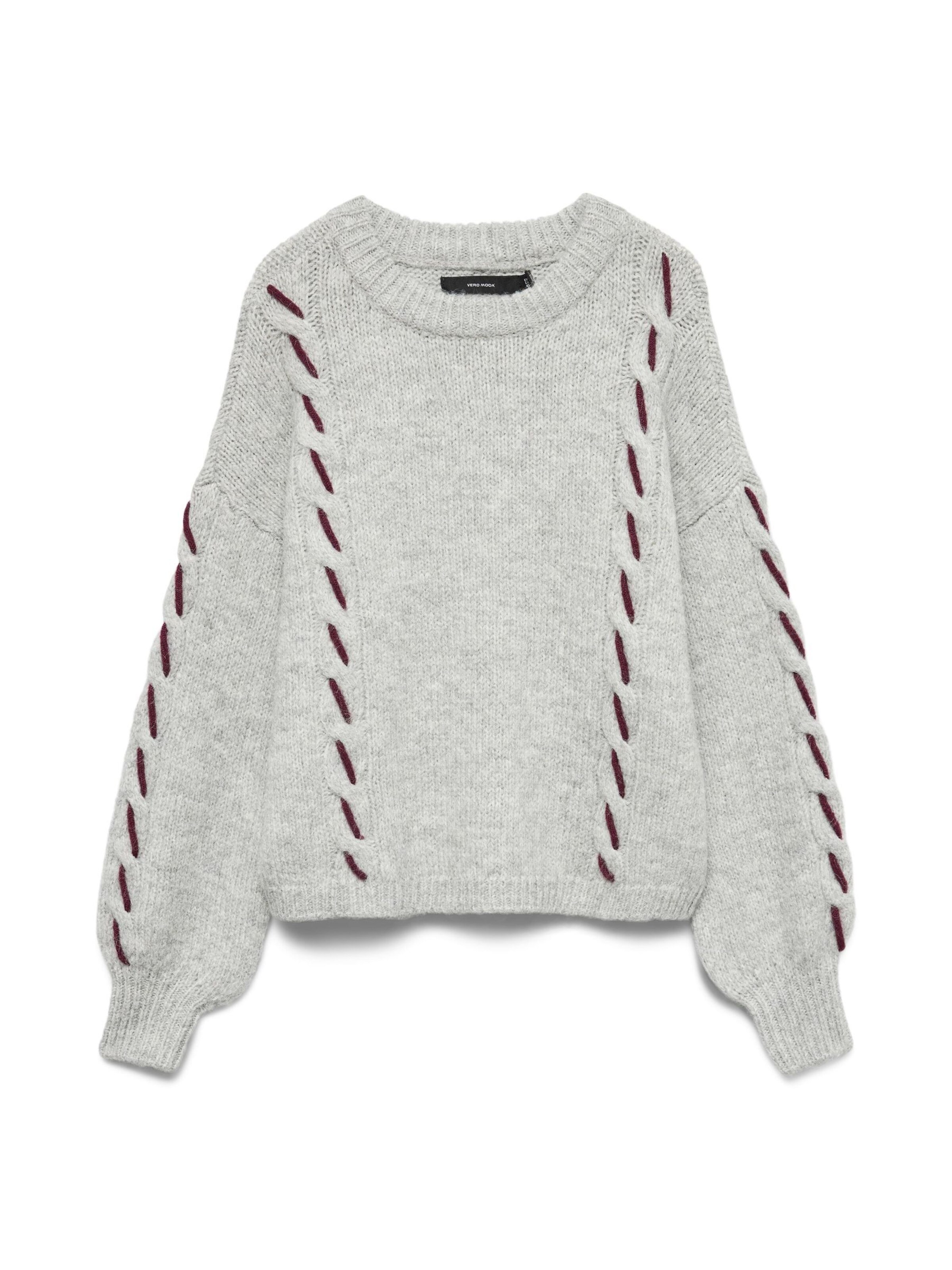 VERO MODA Sweater 'VMIlina' in Grey: front