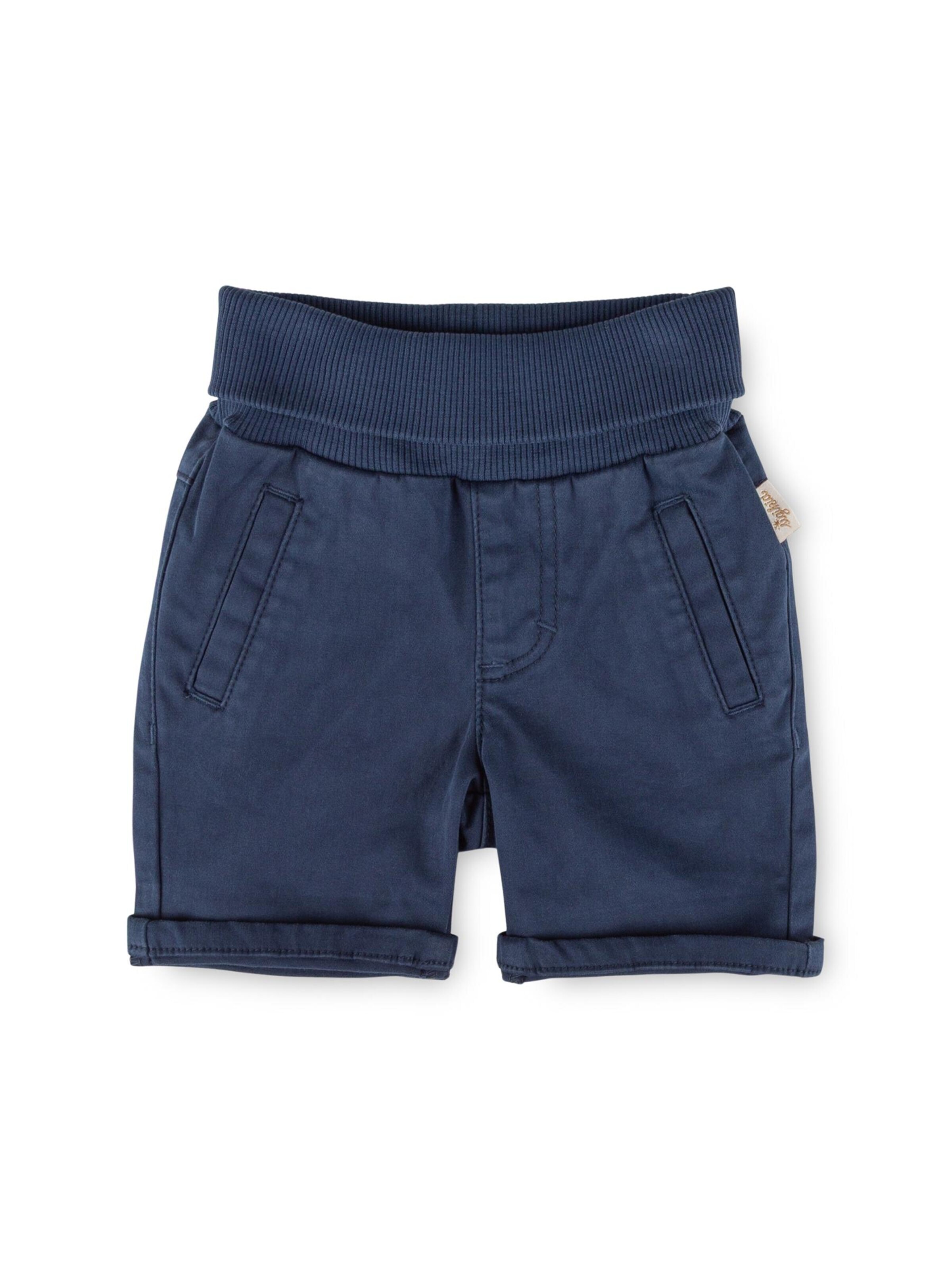 SIGIKID Regular Hose 'Gabardine-Bermuda Tiger & Löwe'‌‌‌‌‌ in Blau: Vorderseite