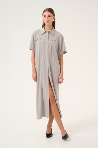 KAREN BY SIMONSEN Shirt dress 'KBUvelia' in Grey: front