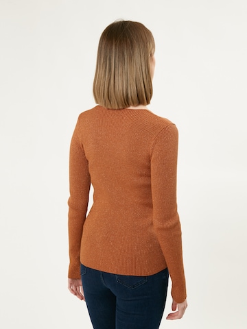 Influencer Pullover in Braun