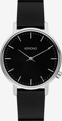 Komono Analog Watch in Black: front