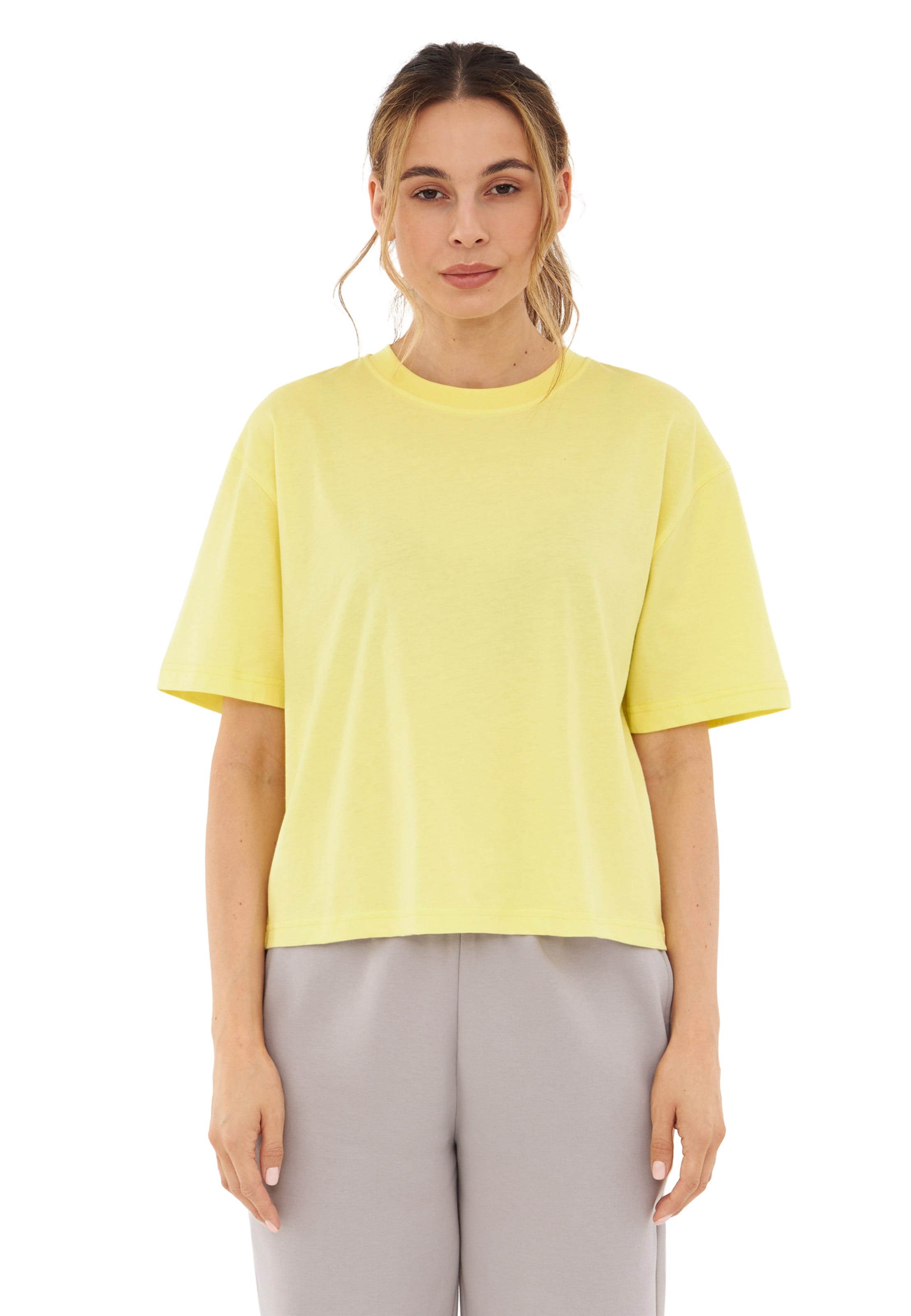 Johnny Urban T-shirt 'Zoey' i gul: framsida