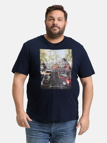 TOM TAILOR Men + T-Shirt in Blau: Vorderseite