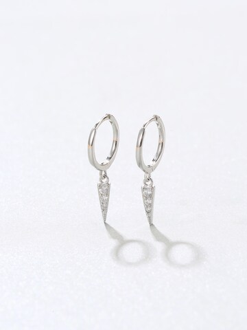 Hey Happiness Oorbellen 'Spike Huggie' in Zilver