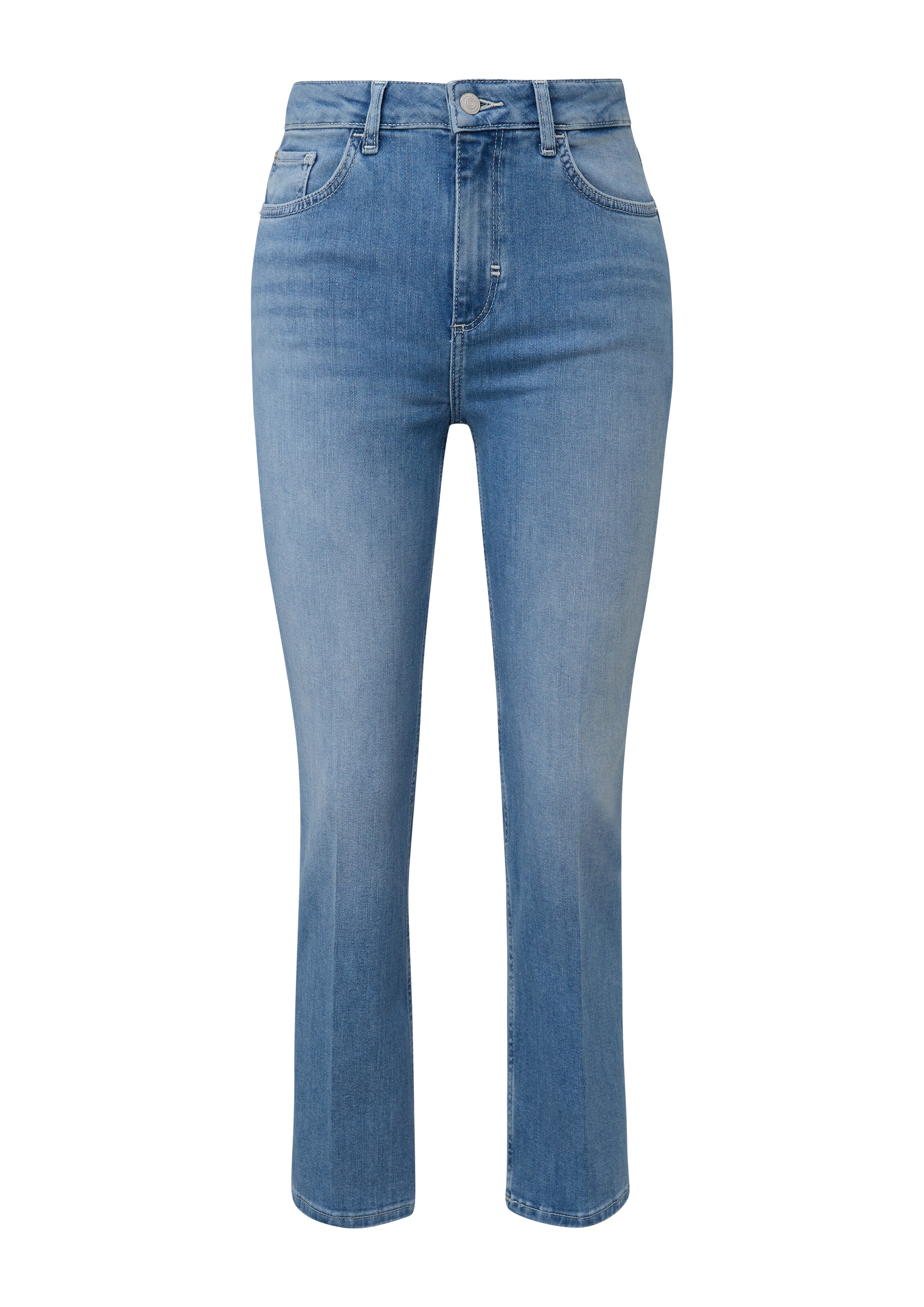 comma casual identity Flared Jeans in Blauw: voorkant
