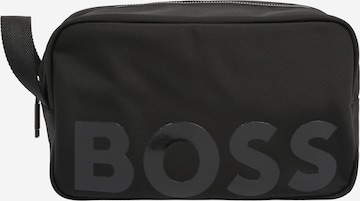 BOSS Black Toiletry Bag 'Catch' in Black: front