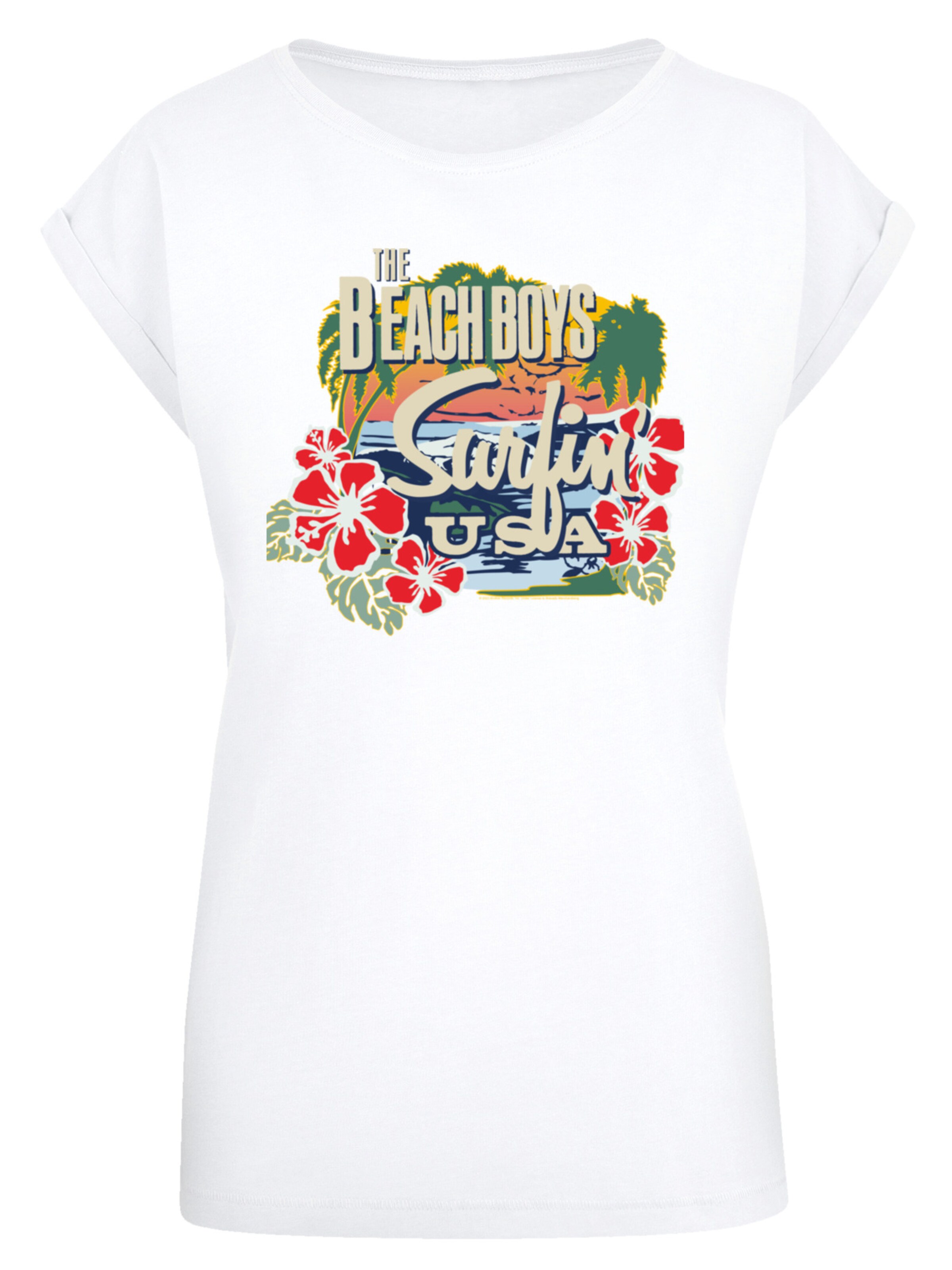 F4NT4STIC T-shirt 'The Beach Boys Musik Band Tropical' en mélange de couleurs / blanc, Vue avec produit