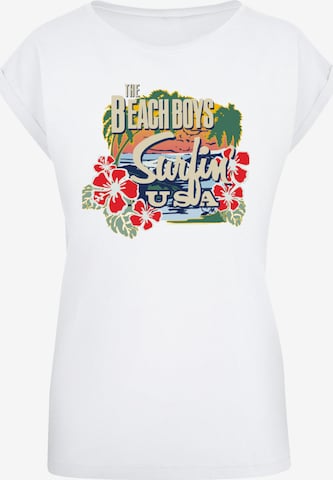T-shirt 'The Beach Boys Musik Band Tropical' F4NT4STIC en blanc : devant