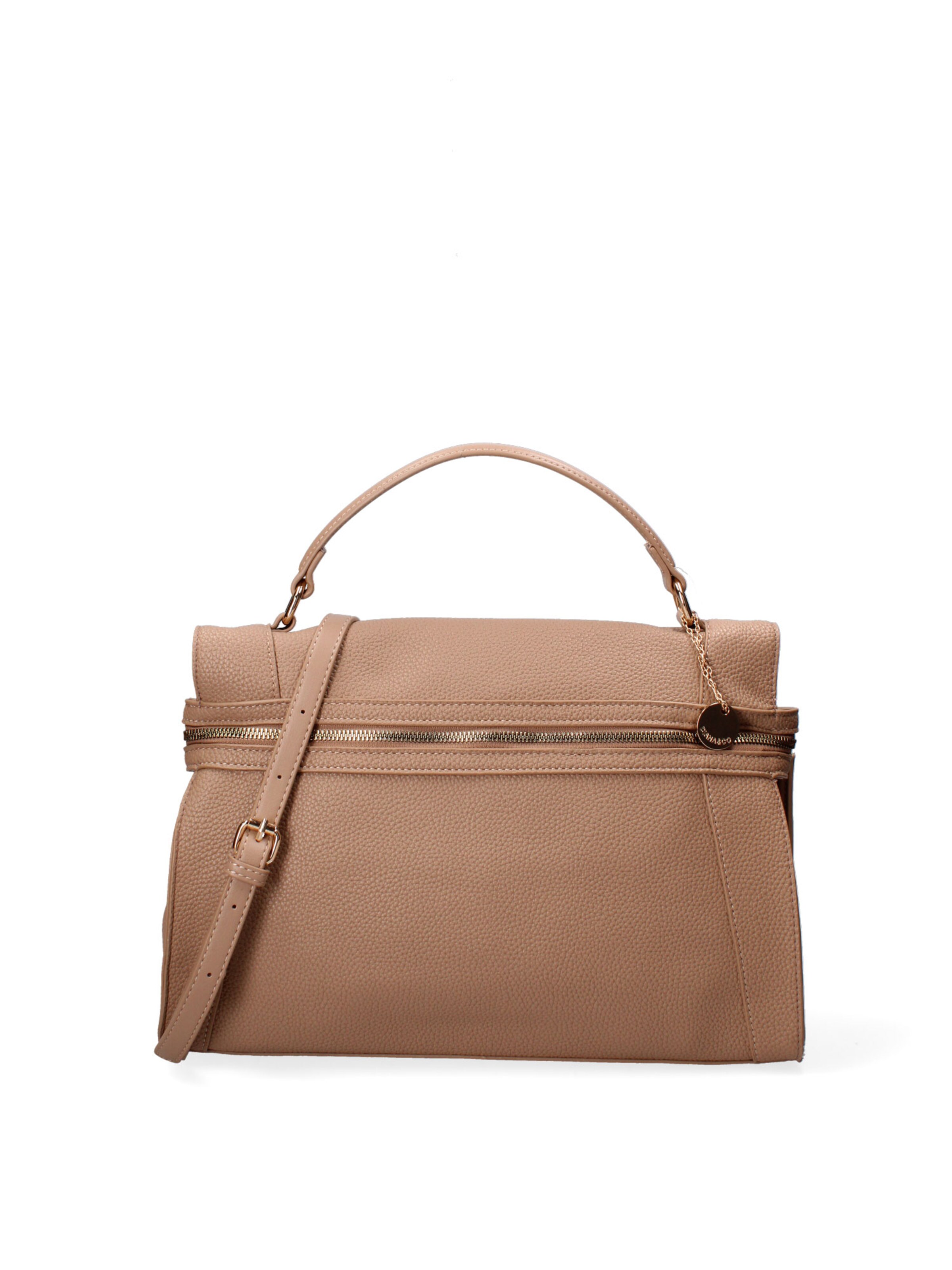 Borsa a mano 'Borsa a Mano Donna Ecopelle - Zip e Tracolla Rimovibile' di Diana&Co. in marrone