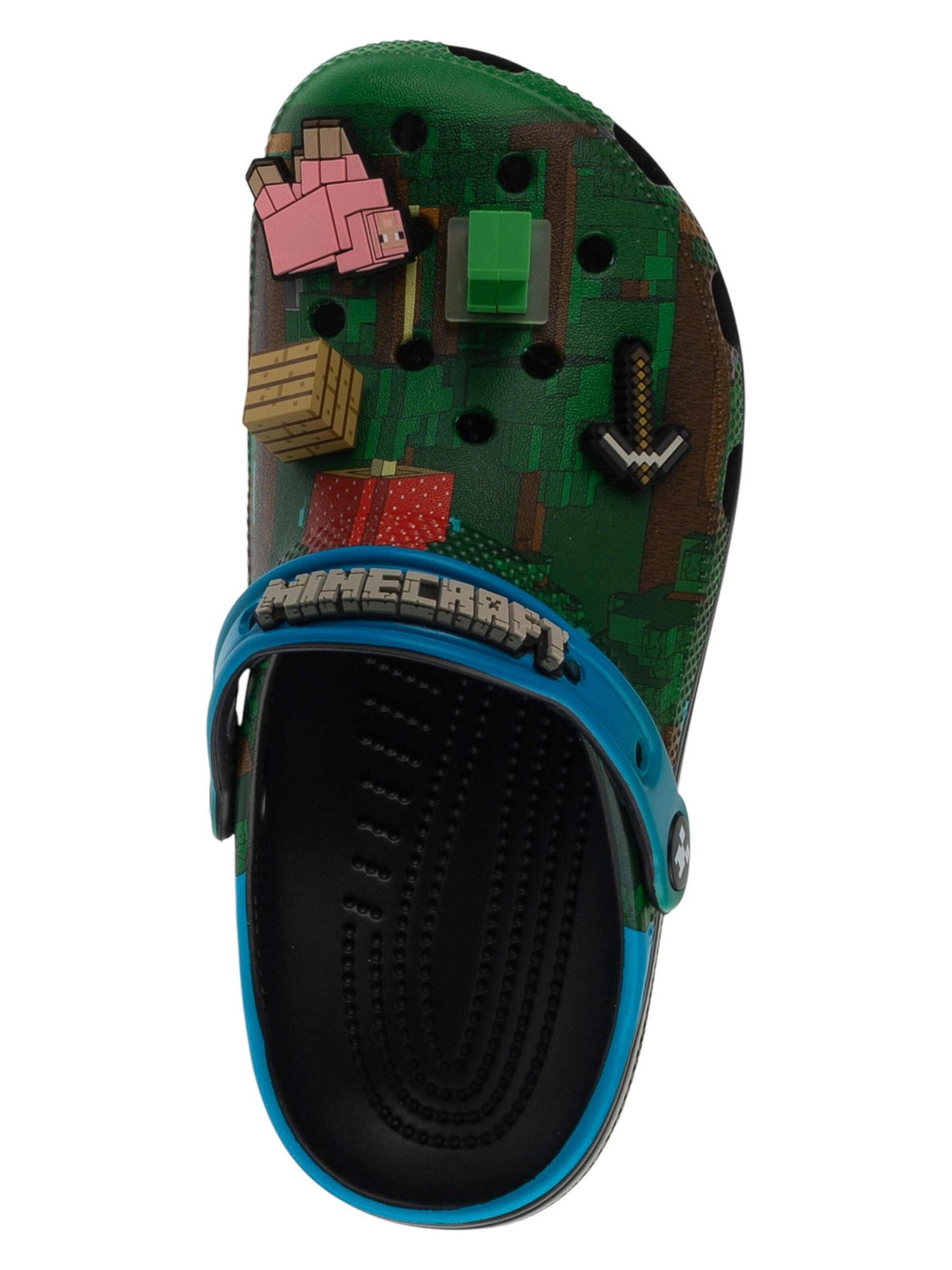 Crocs Puukengät & Crocks-jalkineet 'Crocs Classic Minecraft' värissä vihreä