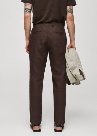 MANGO MAN Slim fit Chino Pants 'Oyster' in Brown