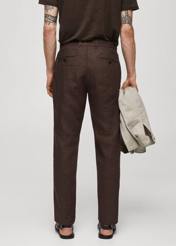 MANGO MAN Slimfit Hose 'Oyster' in Braun