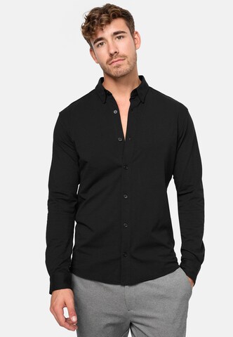 Coupe slim Chemise 'Theodore' JEFF en noir : devant