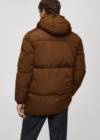 MANGO MAN Winter Jacket 'Campi' in Brown