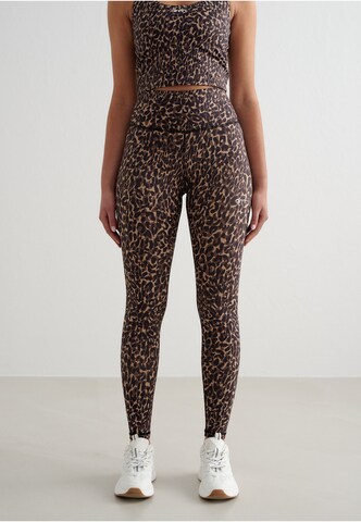 Skinny Pantalon de sport 'Cheetah' Aim'n en marron : devant