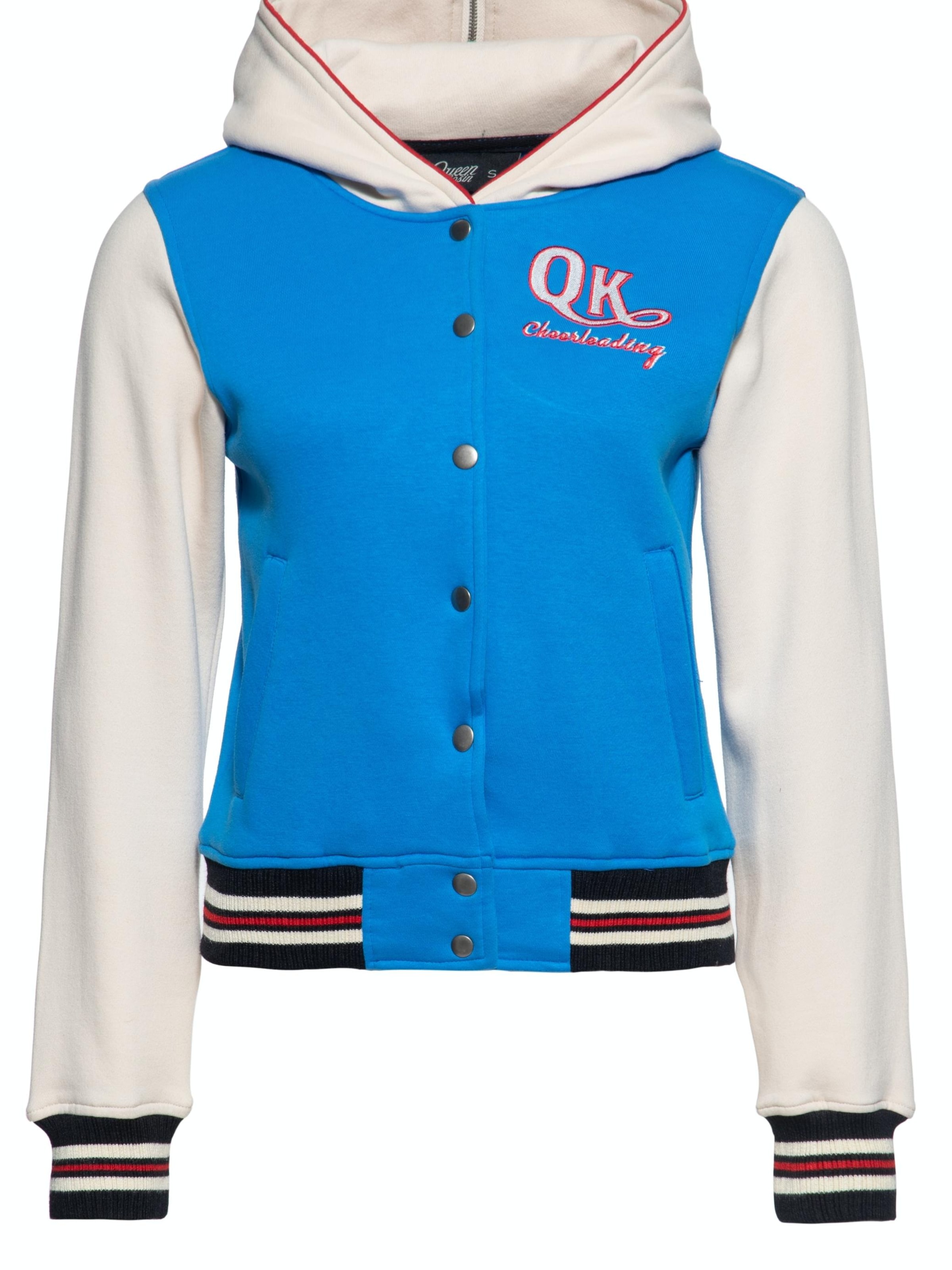 Queen Kerosin Between-Season Jacket 'Wonder Woman' in Blue: front