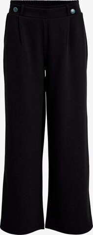 VILA Pleat-Front Pants 'Loane' in Black: front