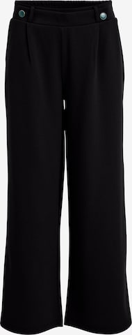 VILA Wide leg Pleat-Front Pants 'Loane' in Black: front