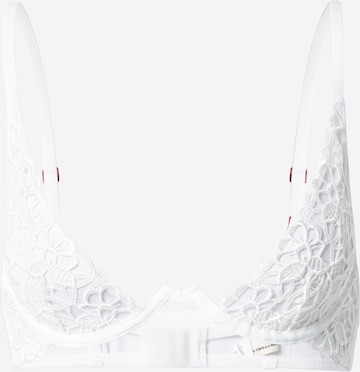 Scandale éco-lingerie Triangle Bra 'Le Plunge' in White: front