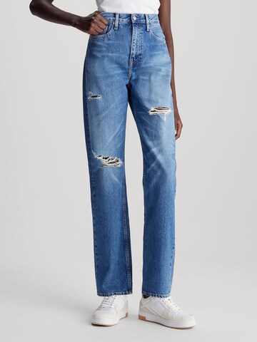 Calvin Klein Jeans Regular Jeans in Blauw: voorkant