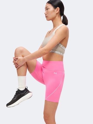 rožinė UNDER ARMOUR Siauras Sportinės kelnės 'Vanish'