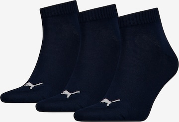 PUMA Ankle Socks in Blue: front