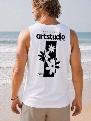 Neverless Shirt 'Artstudio Flowers'‌ in Weiß