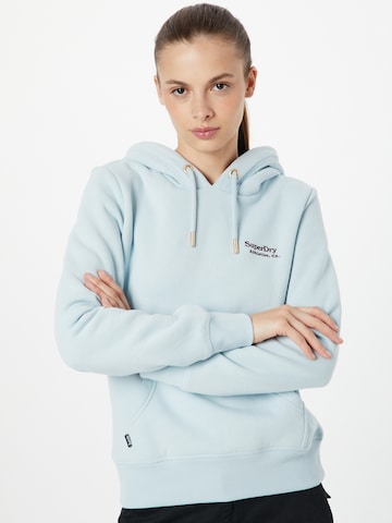 Sweat-shirt 'Essential' Superdry en bleu : devant